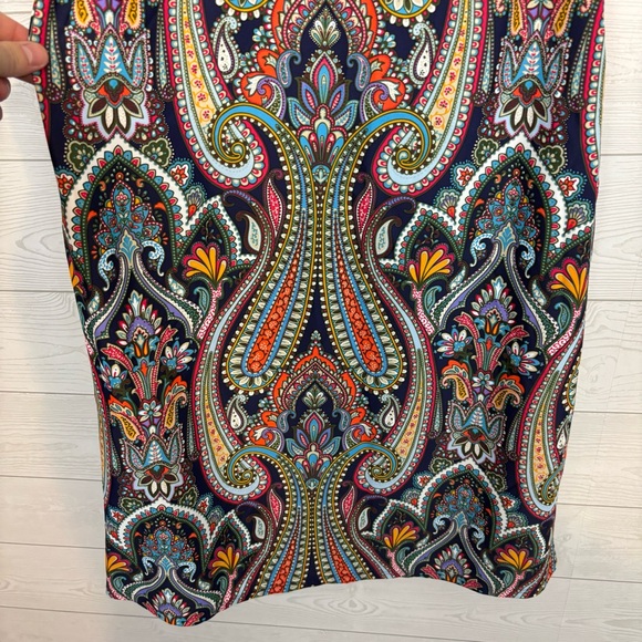 JUDE CONNALLY MULTICOLOR SHIFT DRESS SIZE SMALL NAVY BLUE - Picture 2 of 7